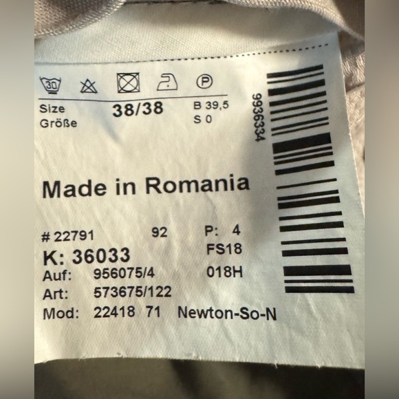 Paul Stuart Men’s Beige Twill Dress Pants Size 38 X 38 Flat Front Business - Picture 8 of 9